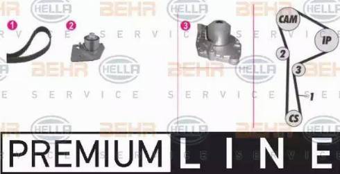 BEHR HELLA Service 8MP 376 802-821 - Su Pompası və Vaxt Kəməri Dəsti furqanavto.az