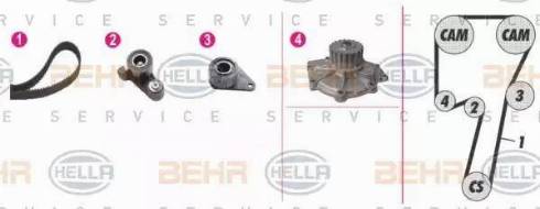 BEHR HELLA Service 8MP 376 807-801 - Su Pompası və Vaxt Kəməri Dəsti furqanavto.az