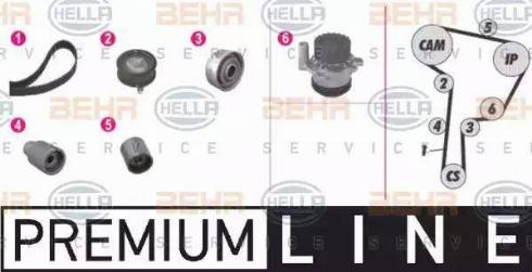 BEHR HELLA Service 8MP 376 807-811 - Su Pompası və Vaxt Kəməri Dəsti furqanavto.az