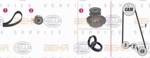 BEHR HELLA Service 8MP 376 807-871 - Su Pompası və Vaxt Kəməri Dəsti furqanavto.az