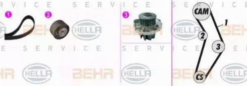 BEHR HELLA Service 8MP 376 816-831 - Su Pompası və Vaxt Kəməri Dəsti furqanavto.az