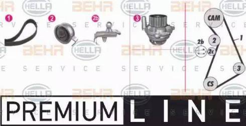 BEHR HELLA Service 8MP 376 811-841 - Su Pompası və Vaxt Kəməri Dəsti furqanavto.az