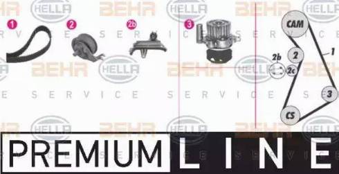 BEHR HELLA Service 8MP 376 811-821 - Su Pompası və Vaxt Kəməri Dəsti furqanavto.az