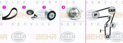 BEHR HELLA Service 8MP 376 818-851 - Su Pompası və Vaxt Kəməri Dəsti furqanavto.az