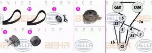 BEHR HELLA Service 8MP 376 818-821 - Su Pompası və Vaxt Kəməri Dəsti furqanavto.az