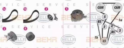 BEHR HELLA Service 8MP 376 813-811 - Su Pompası və Vaxt Kəməri Dəsti furqanavto.az