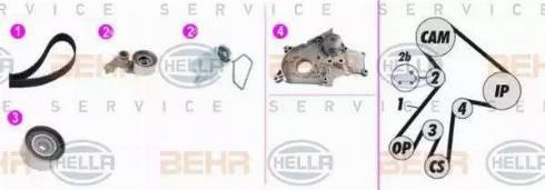 BEHR HELLA Service 8MP 376 817-861 - Su Pompası və Vaxt Kəməri Dəsti furqanavto.az