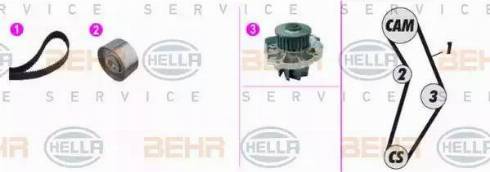 BEHR HELLA Service 8MP 376 817-801 - Su Pompası və Vaxt Kəməri Dəsti furqanavto.az