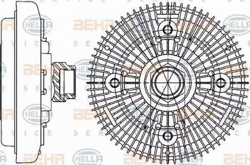 BEHR HELLA Service 8MV 376 906-651 - Debriyaj, radiator ventilyatoru furqanavto.az