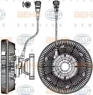 BEHR HELLA Service 8MV 376 907-321 - Debriyaj, radiator ventilyatoru furqanavto.az