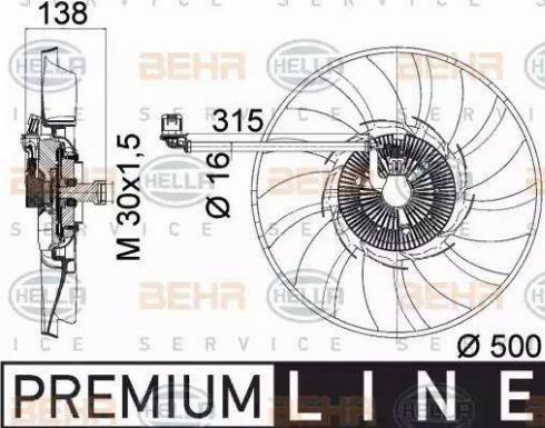 BEHR HELLA Service 8MV 376 758-241 - Fen, radiator furqanavto.az