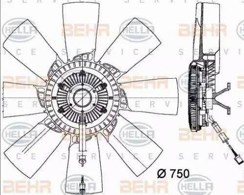 BEHR HELLA Service 8MV 376 730-721 - Fen, radiator furqanavto.az