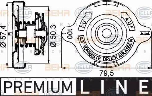 BEHR HELLA Service 8MY 376 742-181 - Mühürləmə qapağı, radiator furqanavto.az