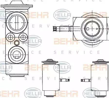 BEHR HELLA Service 8UW 351 234-411 - Genişləndirici klapan, kondisioner furqanavto.az