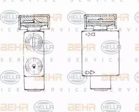 BEHR HELLA Service 8UW 351 234-031 - Genişləndirici klapan, kondisioner furqanavto.az