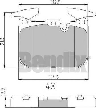 BENDIX 510996 - Əyləc altlığı dəsti, əyləc diski furqanavto.az