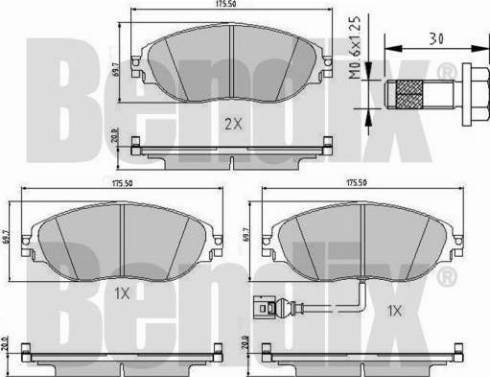 BENDIX 510947 - Əyləc altlığı dəsti, əyləc diski furqanavto.az