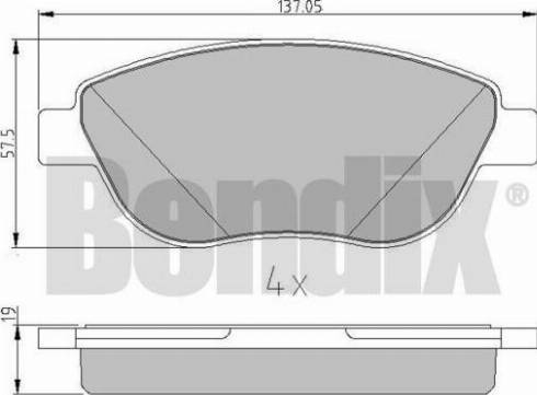 BENDIX 510961 - Əyləc altlığı dəsti, əyləc diski furqanavto.az