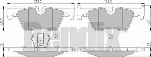 BENDIX 510963 - Əyləc altlığı dəsti, əyləc diski furqanavto.az