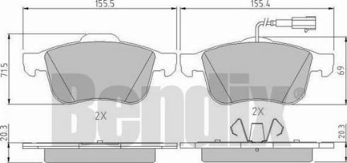 BENDIX 510905 - Əyləc altlığı dəsti, əyləc diski furqanavto.az