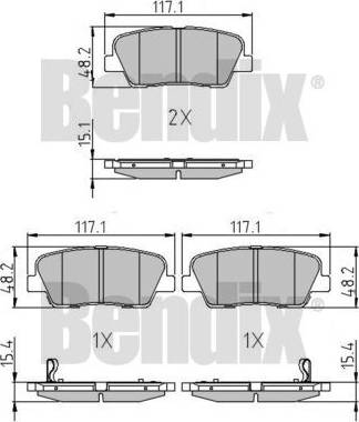 BENDIX 510918 - Əyləc altlığı dəsti, əyləc diski furqanavto.az