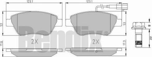 BENDIX 510912 - Əyləc altlığı dəsti, əyləc diski furqanavto.az