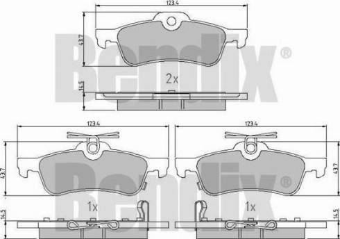 BENDIX 510989 - Əyləc altlığı dəsti, əyləc diski furqanavto.az