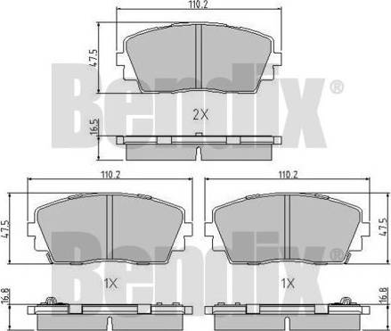 BENDIX 510984 - Əyləc altlığı dəsti, əyləc diski furqanavto.az