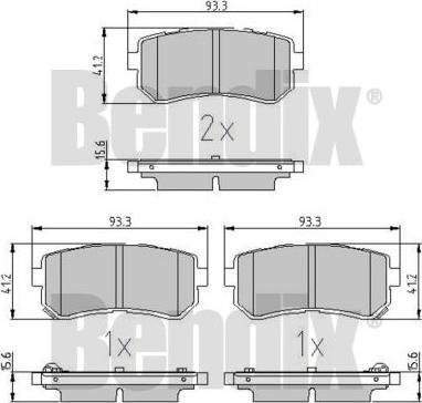 BENDIX 510983 - Əyləc altlığı dəsti, əyləc diski furqanavto.az