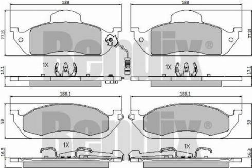 BENDIX 510494 - Əyləc altlığı dəsti, əyləc diski furqanavto.az