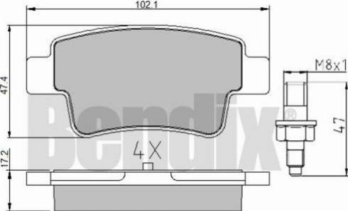 BENDIX 510490 - Əyləc altlığı dəsti, əyləc diski furqanavto.az