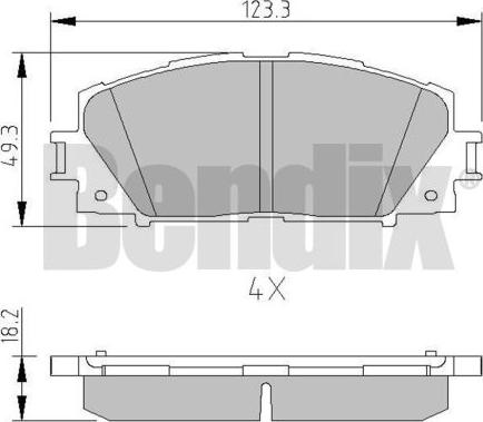 BENDIX 510498 - Əyləc altlığı dəsti, əyləc diski furqanavto.az