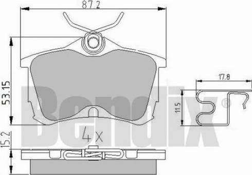 BENDIX 510449 - Əyləc altlığı dəsti, əyləc diski furqanavto.az