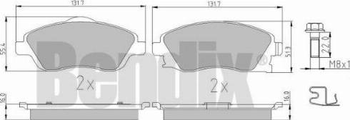 BENDIX 510446 - Əyləc altlığı dəsti, əyləc diski furqanavto.az