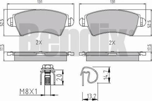 BENDIX 510448 - Əyləc altlığı dəsti, əyləc diski furqanavto.az