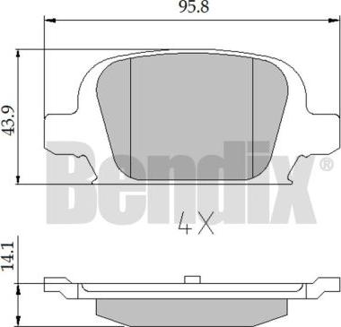 BENDIX 510450 - Əyləc altlığı dəsti, əyləc diski furqanavto.az