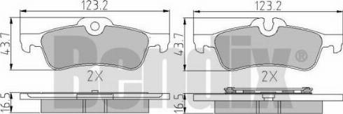 BENDIX 510457 - Əyləc altlığı dəsti, əyləc diski furqanavto.az