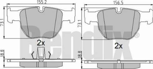 BENDIX 510467 - Əyləc altlığı dəsti, əyləc diski furqanavto.az