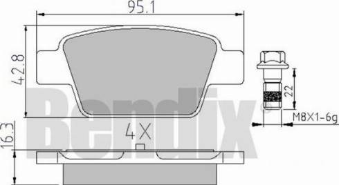 BENDIX 510410 - Əyləc altlığı dəsti, əyləc diski furqanavto.az