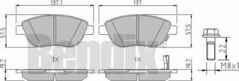 BENDIX 510485 - Əyləc altlığı dəsti, əyləc diski furqanavto.az