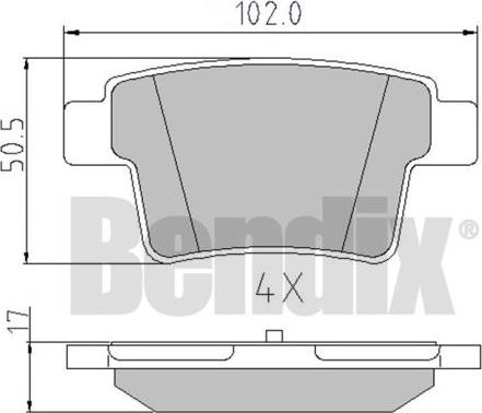 BENDIX 510480 - Əyləc altlığı dəsti, əyləc diski furqanavto.az