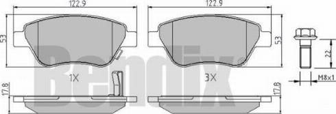 BENDIX 510487 - Əyləc altlığı dəsti, əyləc diski furqanavto.az