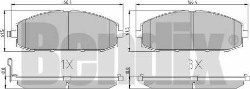 BENDIX 510432 - Əyləc altlığı dəsti, əyləc diski furqanavto.az