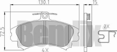 BENDIX 510437 - Əyləc altlığı dəsti, əyləc diski furqanavto.az