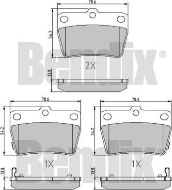 BENDIX 510421 - Əyləc altlığı dəsti, əyləc diski furqanavto.az