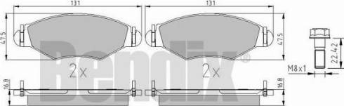 BENDIX 510422 - Əyləc altlığı dəsti, əyləc diski furqanavto.az