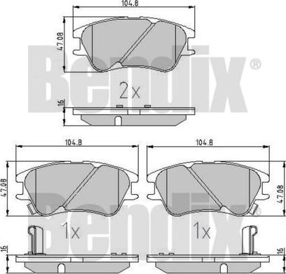 BENDIX 510427 - Əyləc altlığı dəsti, əyləc diski furqanavto.az