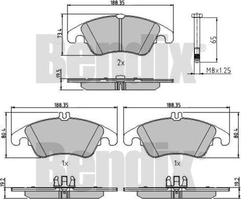 BENDIX 510595 - Əyləc altlığı dəsti, əyləc diski furqanavto.az