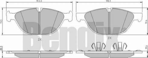 BENDIX 510598 - Əyləc altlığı dəsti, əyləc diski furqanavto.az