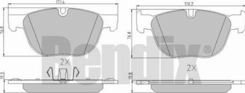 BENDIX 510597 - Əyləc altlığı dəsti, əyləc diski furqanavto.az